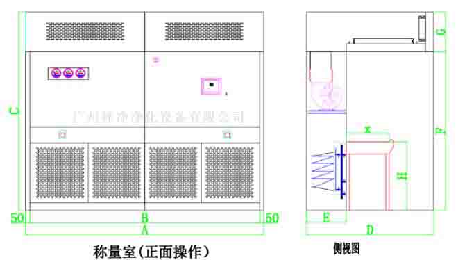 稱量罩/負壓稱量室設(shè)計方案圖 稱量罩/負壓稱量室設(shè)計方案圖